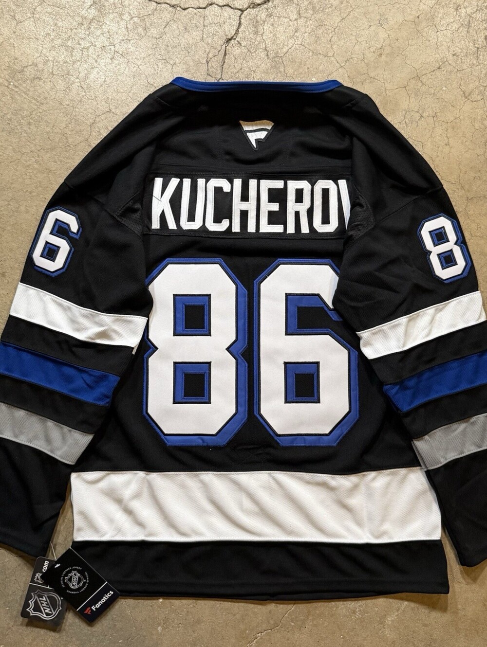 Nikita Kucherov Tampa Bay Lightning Black Alternate Hockey Jersey Size 50 M
